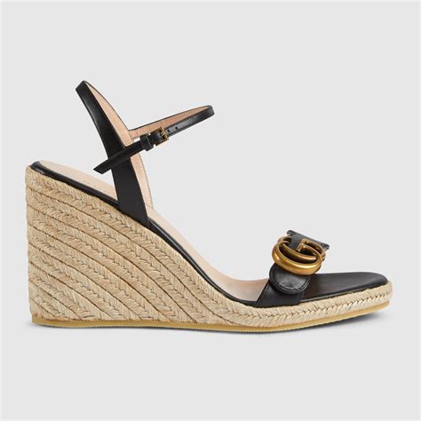 fake gucci wedges|gucci black espadrilles.